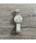Timex Marlin 35MM Mechanical Day Date Watch Vintage Men’s Silver - $40.57 CAD