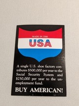 USA Buy American Red White Blue Cardboard 80s-90s Factory Shoebox Insert - $14.84