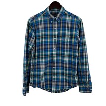 American Eagle Plaid Button Front Athletic Fit Long Sleeve Size Medium - £10.21 GBP