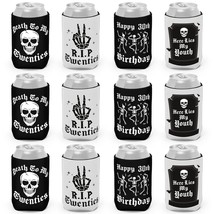 Gothic 30Th Birthday Can Sleeve Death To My 20S Party Decorations Skull Design C - £30.36 GBP