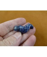 (Y-CATE-570) little blue Sodalite baby INCH WORM CATERPILLAR gemstone fi... - $379.94 MXN