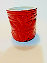 Tiki Mug Hearts Devil Tongue Red  Wide  Mouth 4&quot; - $14.99