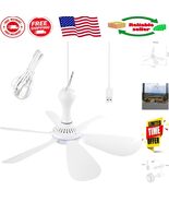 Compact 16.5&#39;&#39; USB Powered Ceiling Canopy Fan - Ideal for Camping &amp; Dorms - $50.34 CAD