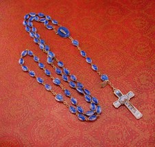 Antique Fatima lourdes Rosary - tiny statues on each bead - Sacred Heart relic - - £216.60 GBP