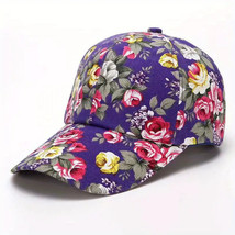 Unisex Flower Cloth Adjustable Baseball Cap - £7.82 GBP