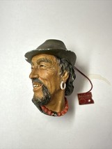 Vintage Bosson Head Chalkware Wall Hanging-England- Tibetan # 38 - $18.99