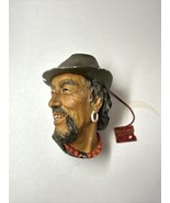 Vintage Bosson Head Chalkware Wall Hanging-England- Tibetan # 38 - $18.99