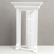 AirAds Dollhouse DIY 1/12 Miniature Federal Greek Revival Wood Door Baroque Door - £12.23 GBP