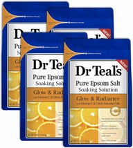 Dr. Teal's Vitamin C & Citrus Salt Bath Gift Set (4 Pack, 3lbs Ea.) - Glow & Rad - £54.39 GBP
