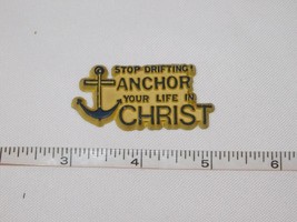 Stop Drifting Anchor 2&quot; x 15/16&quot; yellow fridge magnet refrigerator Pre-o... - $10.09