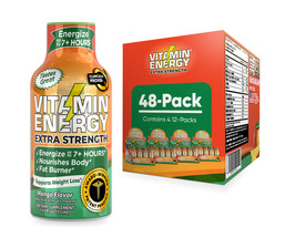 Vitamin Energy® Extra Strength Mango &#39;Clinically Proven&#39; Energy Shots (48pk) - £55.97 GBP