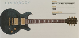 1998 Gibson Les Paul DC Standard Solid Body Guitar Fridge Magnet 5.25"x2.75" NEW - £3.03 GBP