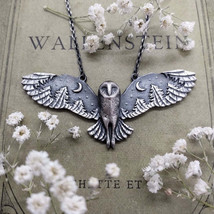 Creativity Retro Exquisite Fashion Barn owl Moon  Forest Necklace Woman Charm Pa - $11.00