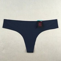 No Boundaries Laser Cut Thong Panties 1 Pair Size Large (7) Blue Cove Navy NEW - £8.80 GBP