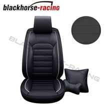 5D PU Leather Car SUV Seat Covers Universal Front Rear Deluxe Auto Cushi... - $58.63