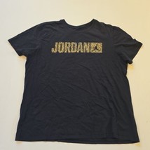 Air Jordan - T-shirt Men&#39;s Size XL Black Yellow Basketball Shirt - $12.59