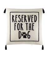 Black and White Reserved for Dog Square Decorative Pillow, 18 in X 18 In... - £20.33 GBP