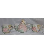 Avon Shabby Victorian Chic Angel with Pink Roses Designed Tea Pot with  ... - £47.73 GBP
