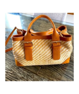 Divina Firenze Leather Woven Bamboo Purse Crossbody Strap Lux Handbag Ba... - $2,275.39 MXN