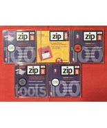 Lot of 5 iomega Zip Disk 100 USED 100MB Storage Capacity Blank Mac Or PC... - $32.94 CAD