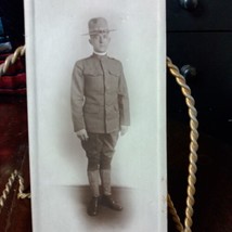 Cabinet Card World War 1 soldier Louisville Kentucky Brown&#39;s Studio 8&quot; X 3 1/4&quot; - £19.54 GBP