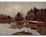 Early Winter on the Pond Painting By Granberg UNP DB Postcard U24 - $3.91