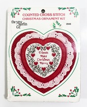 FRIENDS MAKE CHRISTMAS MERRY Counted Cross Stitch Christmas Kit w/ Frame - $4.94
