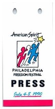 Presser Pass 1990 Philadelphia Freedom Festival Keith Haring Logo Aids Awareness - $44.43