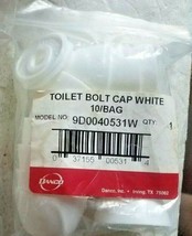 2 x WHITE PLASTIC ROUND TOILET BOLT CAPS WITH RETAINERS 10PCS each  By D... - $11.00