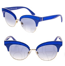 DOLCE &amp; GABBANA 6109 Sequin Blue Gradient Cat Eye Fashion Sunglasses DG6109 - £142.41 GBP