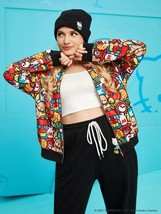 SHEIN X Hello Kitty and Friends Cartoon Graphic Zipper Bomber Jacket Plus Sz NWT - £62.16 GBP+