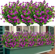 Outdoor Artificial Fake Flowers No Fade Uv Resistant Faux Plastic Plants For - £26.75 GBP