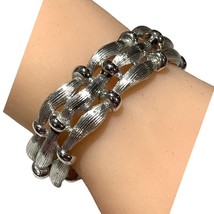 VINTAGE SLIVER TONE STACKING BRACELETS 7” - $16.62