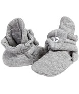 Burt&#39;s Bees Baby Gray 100% Cotton Adjustable Quilted Bee Booties Size 0-3M - £11.19 GBP