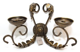 BOMBAY Double Arm Antique Brass Metal Wall Mounted Candleholders  - $44.52