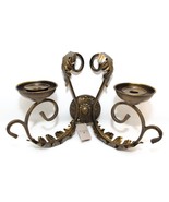 BOMBAY Double Arm Antique Brass Metal Wall Mounted Candleholders  - $44.52