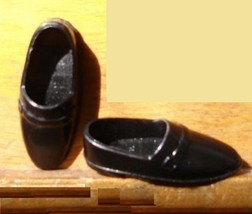 Ken doll shoes formal dress black shoes classic look vintage - $9.99