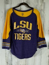 Rivalry Threads Knights Apparel LSU Tigers Womens Shirt Size Small Raglan Sleeve - £11.64 GBP