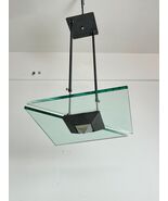 Nile Green Murano Glass Chandelier in Fontana Arte Style, 1980s-
show or... - $1,383.54