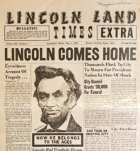 1970s Lincoln Land Times Extra Newspaper Reproduction Assassination Vint... - $24.99