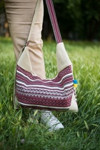 Fabric crossbody bag and handmade crossbody bag with adjustable handles. - £64.89 GBP