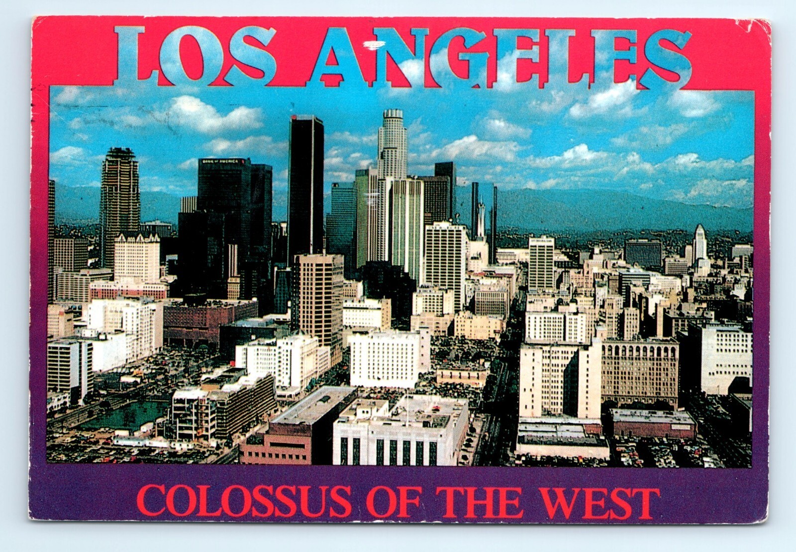 LA Colossus of the west Aerial View Los Angeles CA Postcard Posted ...