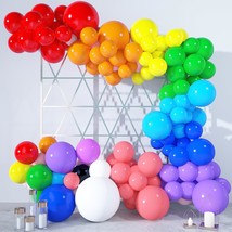 112Pcs Balloons For Arch Decoration, Assorted Colors Latex Balloons Rainbow Ball - £15.97 GBP