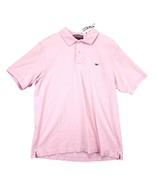 Vineyard Vines Men&#39;s L Polo Shirt Pink 100% Pique Cotton Navy Logo Coast... - $465.08 MXN