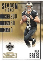 2016 Panini Contenders Season Ticket Drew Brees #46 A80 - £3.16 GBP