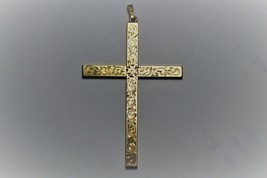Vintage Ornate Antique 12K Gold Filled Large Cross~49.2mm x 75mm~5 Grams~Fr/Ship - £116.16 GBP