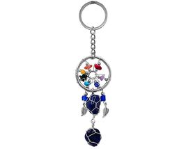 Mia Jewel Shop Metal Dream Catcher Wire Wrapped Gemstone Healing Crystal Dangle  - £14.34 GBP