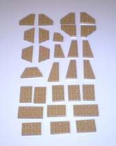 29 Used Lego 2 x 4 - 2 x 3 Dark Tan Plate Wing 3021 - 3020 - 51739 - 41769 41770 - £7.82 GBP