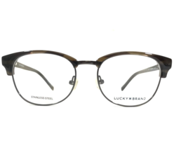 Lucky Brand Kids Eyeglasses Frames D806 OLIVE HORN Brown Grey Round 47-16-125 - £35.84 GBP