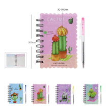3D Cactus Mini Notebook - Spiral Bound - ~6&quot; x 5&quot; - Lined Pages - £1.79 GBP